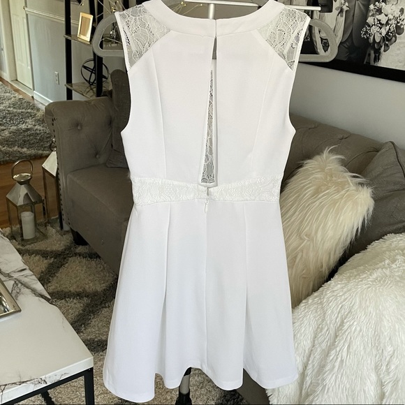 BCBGeneration Lace Trimmed Fit & Flare Dress - Picture 11 of 15